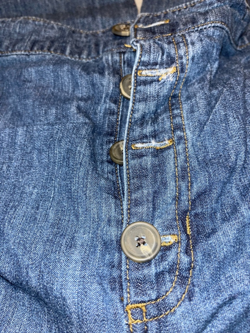 LC Lauren Conrad Dark Blue Button-Fly Wide Leg Jeans - Picture 2 of 5